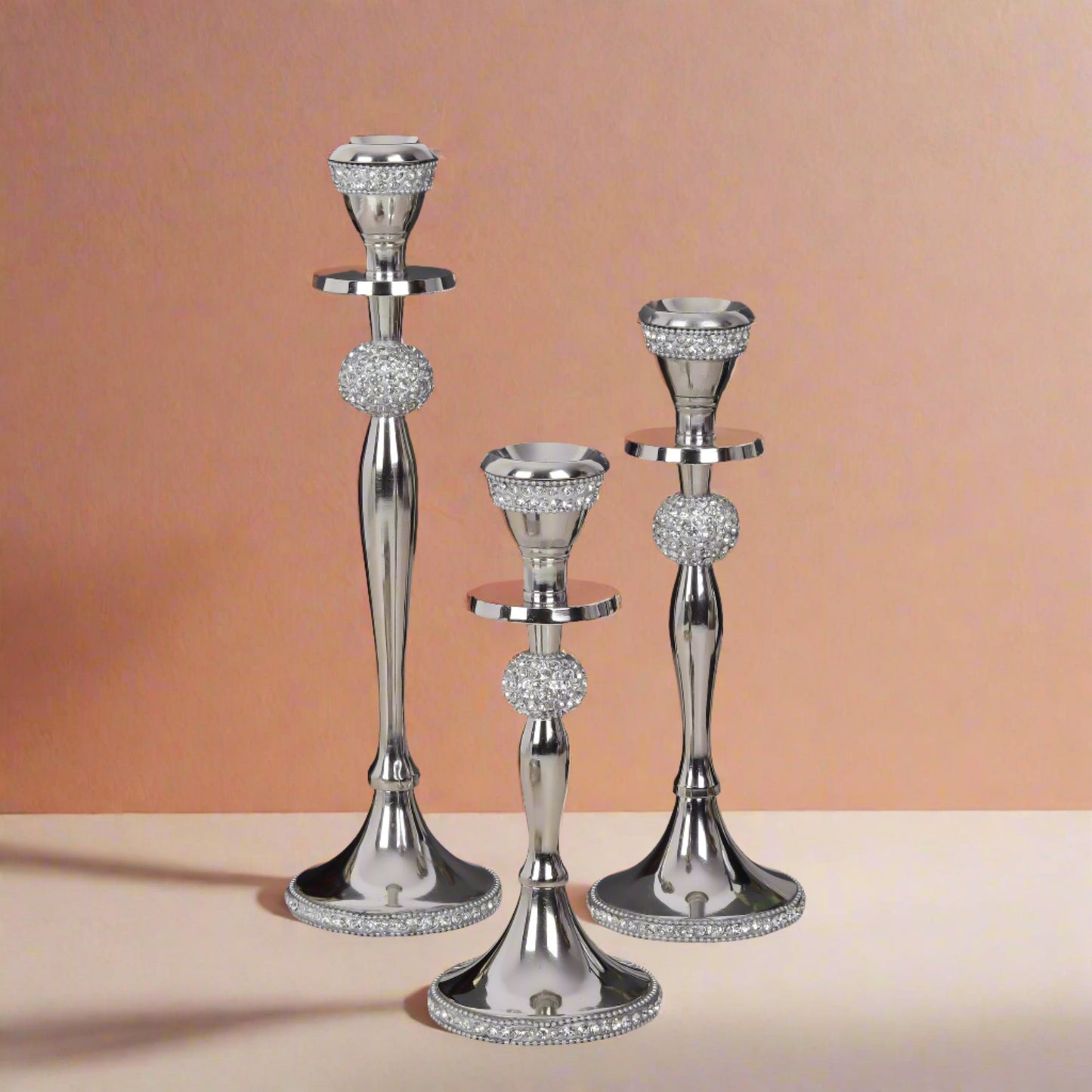 Swasha's elegant candle stands set of 3 - perfect for ambient lighting and decor accents