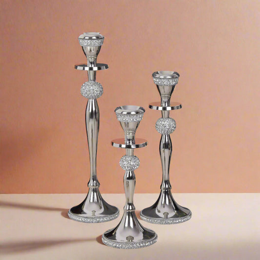 Swasha's elegant candle stands set of 3 - perfect for ambient lighting and decor accents