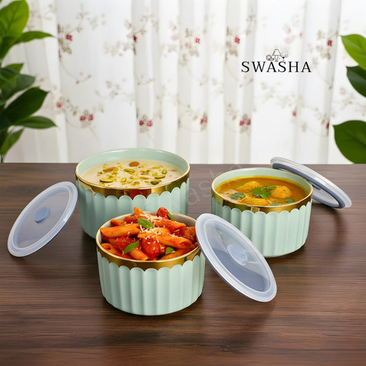 Ceramic Serving Bowls with Lids