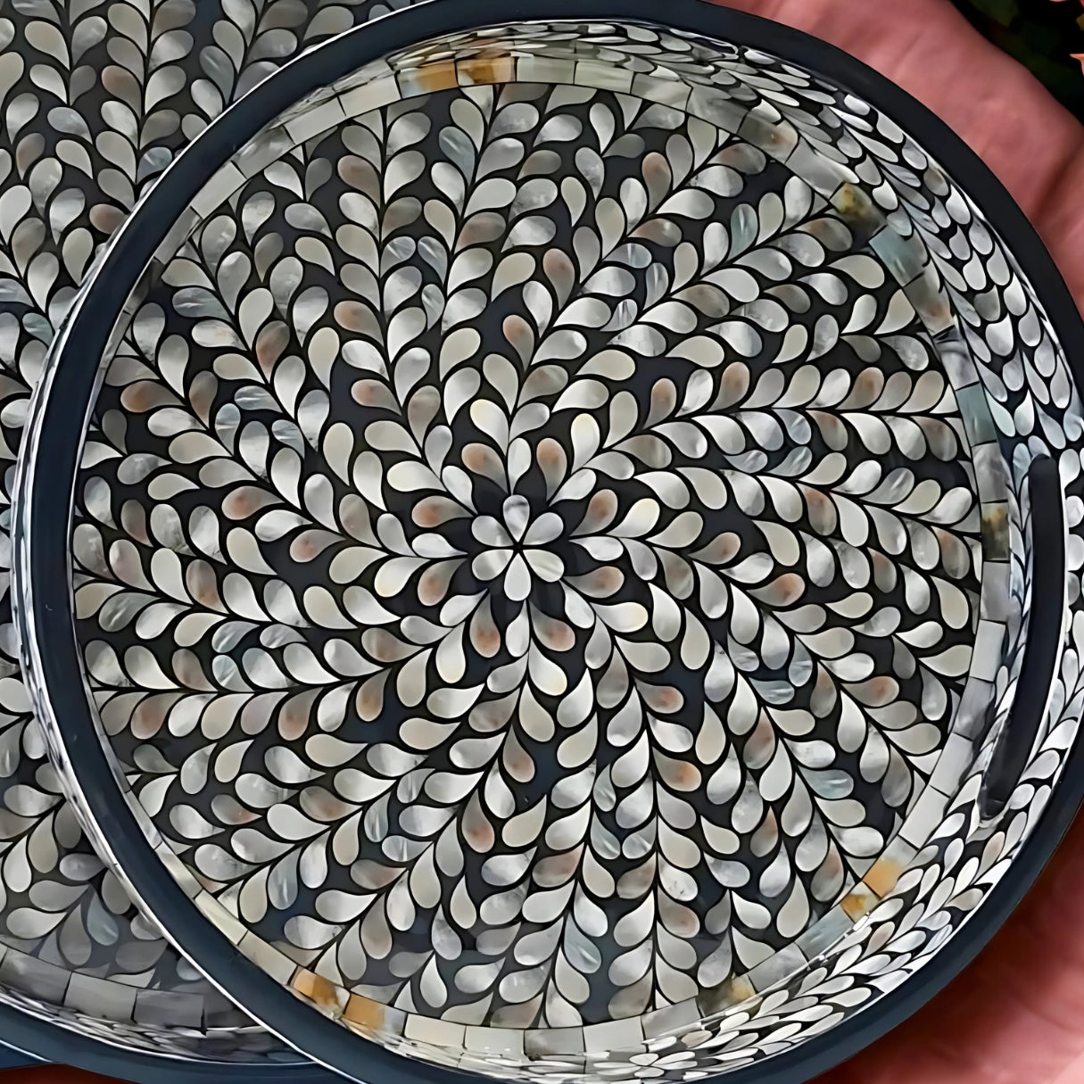Round MDF Serving Tray Set