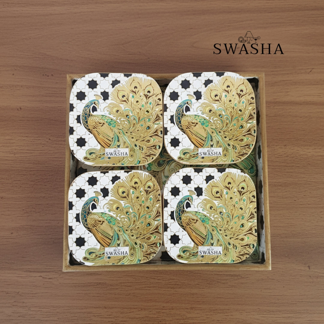 Decorative Storage Jars with Lids & MDF Tray