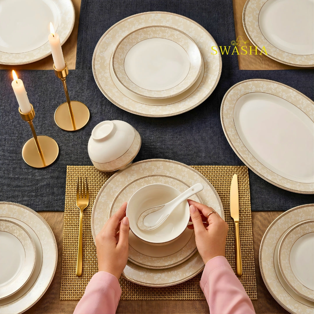 62 Pc Swasha Dinner Set for 8