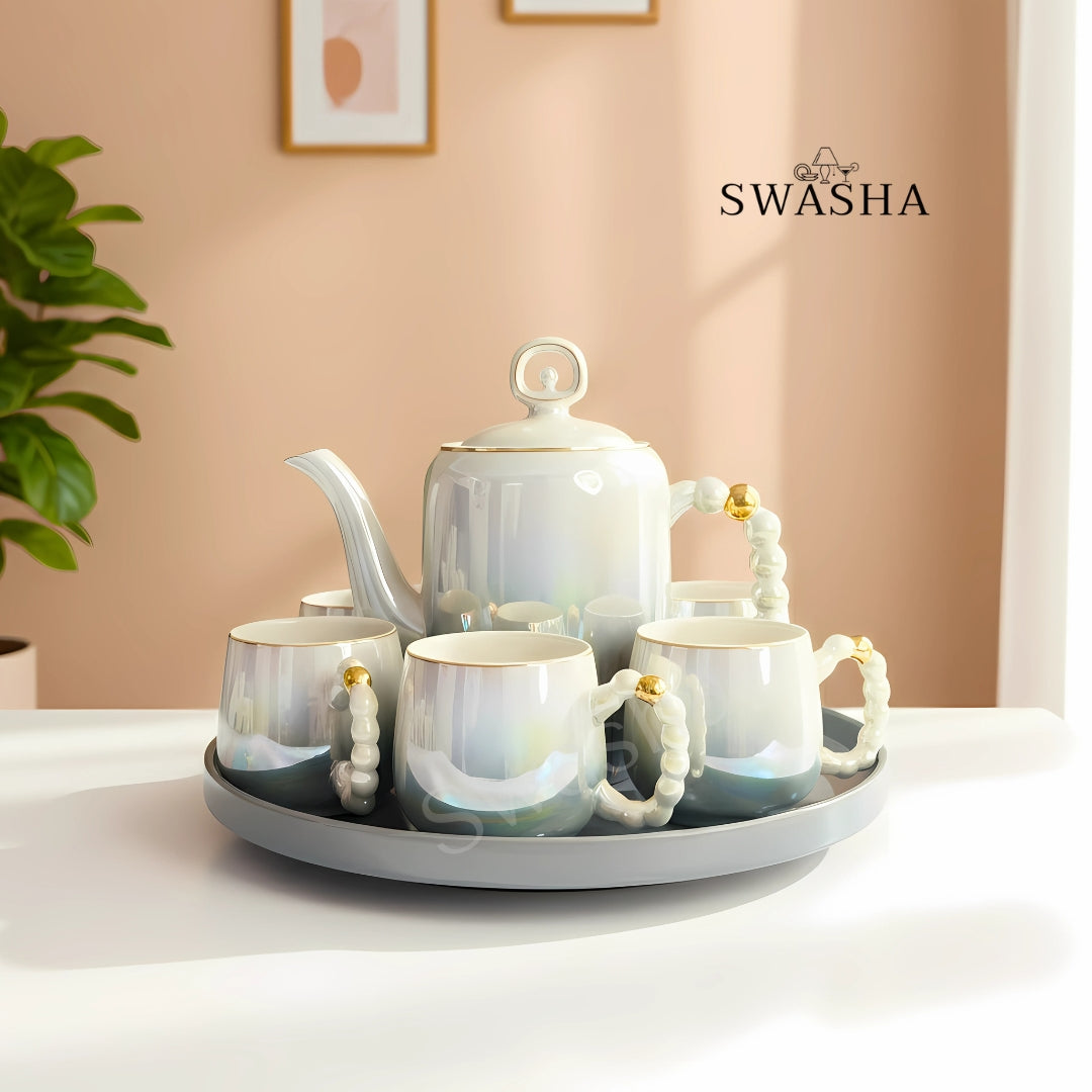 Luxury Porcelain Revolving Tea Set