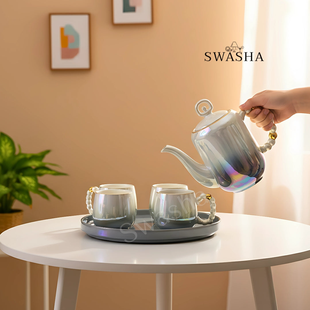 Luxury Porcelain Revolving Tea Set