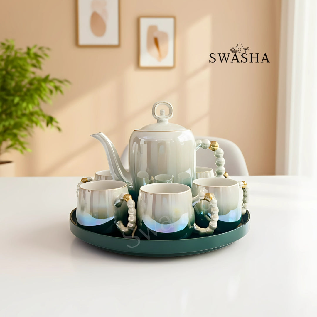 Luxury Porcelain Revolving Tea Set