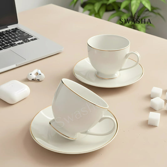 Modern Porcelain Cup Saucer Set