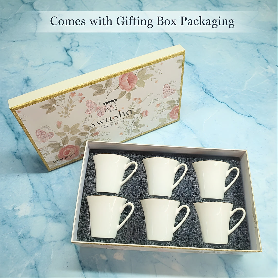 Swasha Minimal Porcelain Cup Set of 6