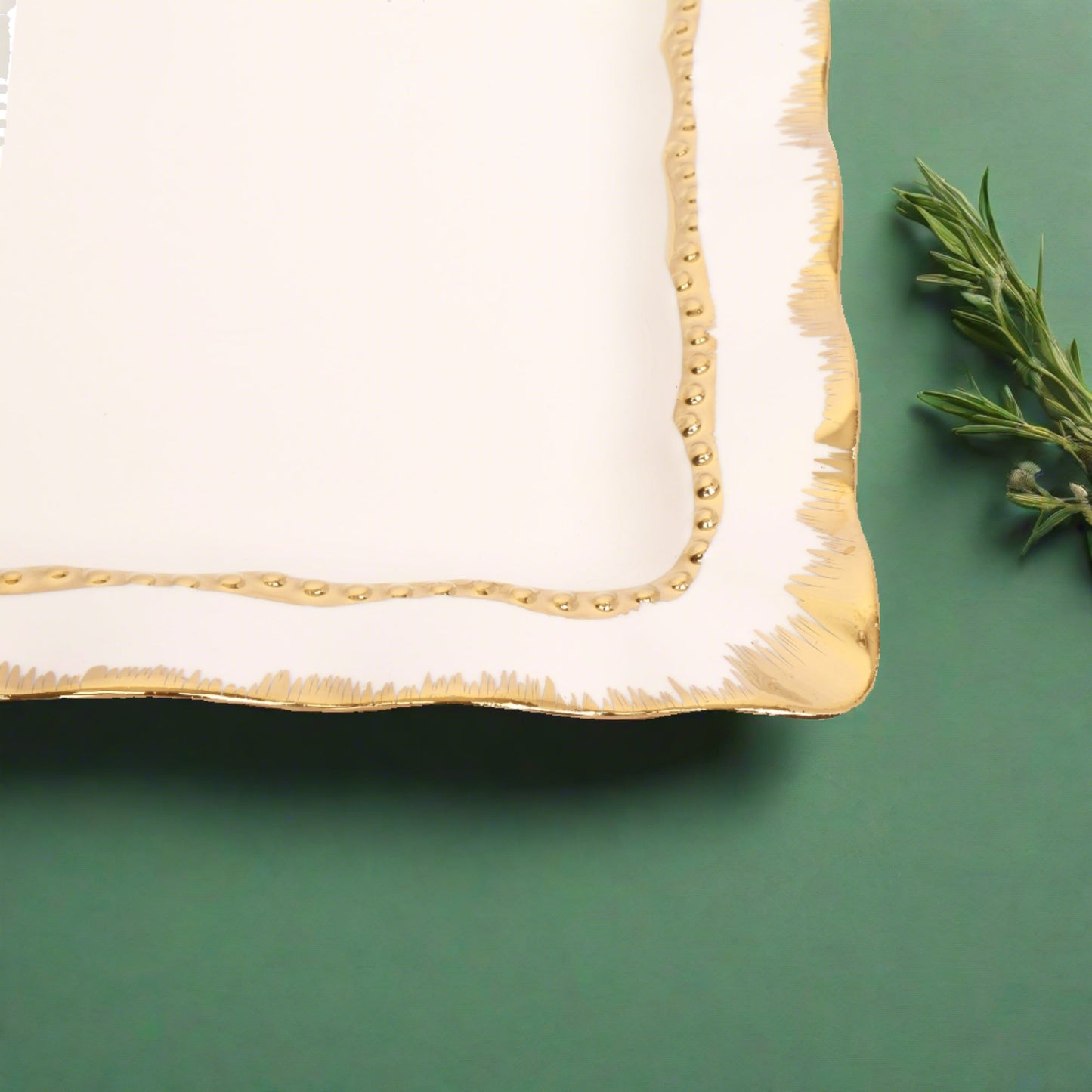 Golden Line Porcelain Platters