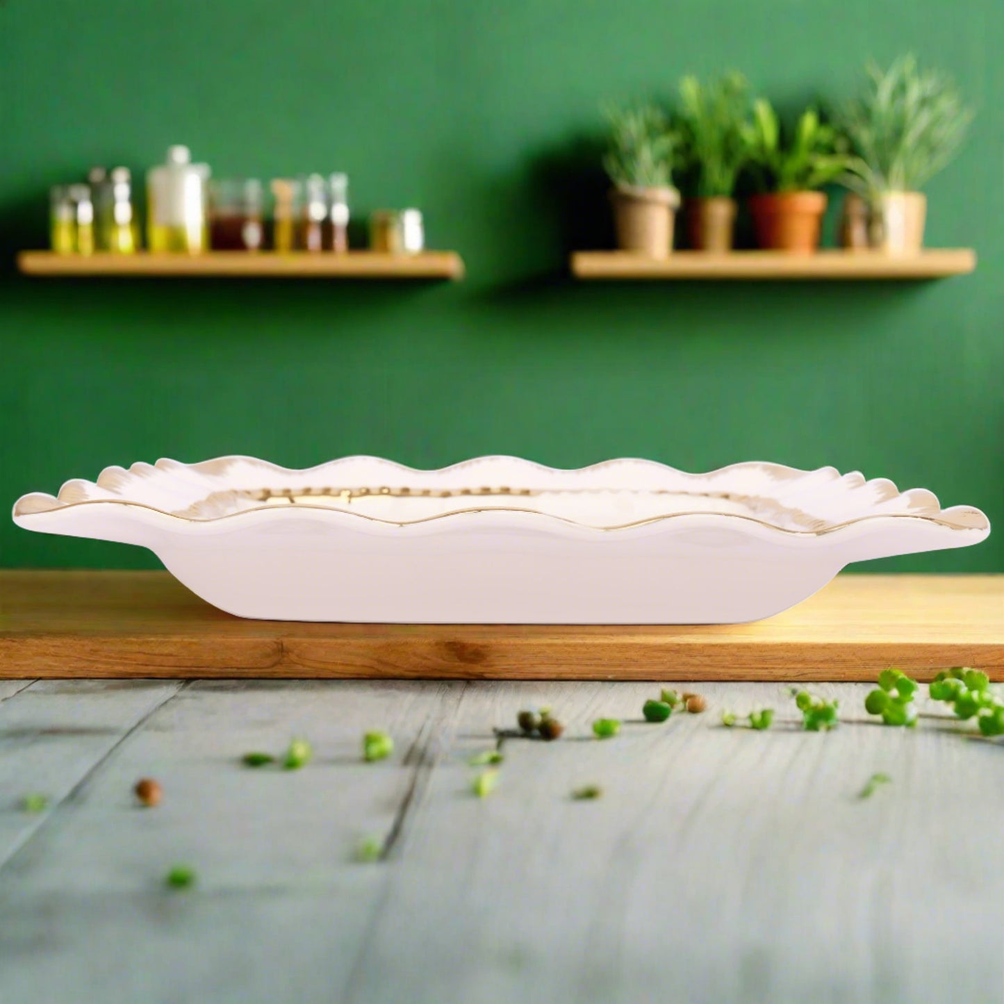 Golden Line Porcelain Platters