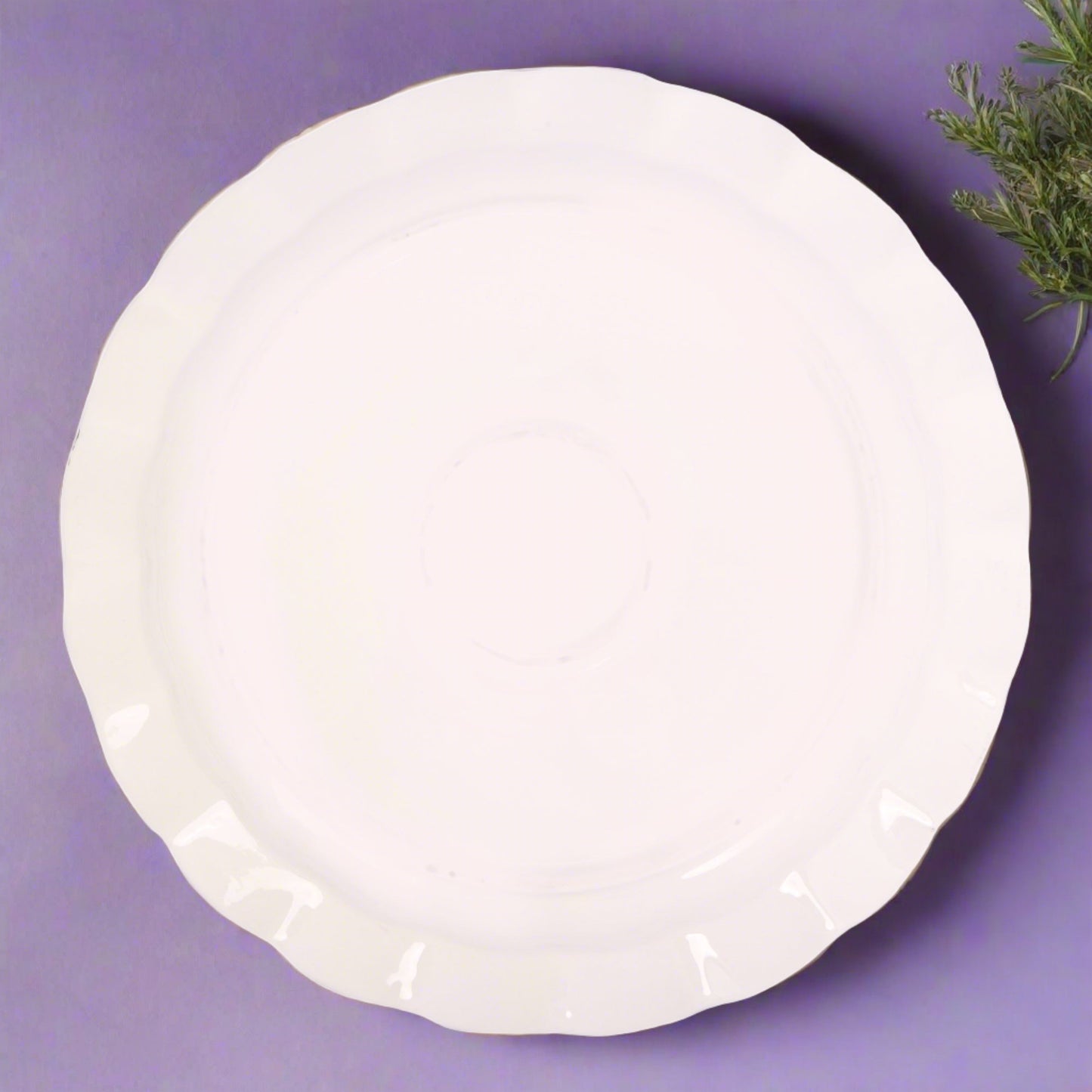 Golden Line Platter Set of 2 - Premium Porcelain Serving Bowls