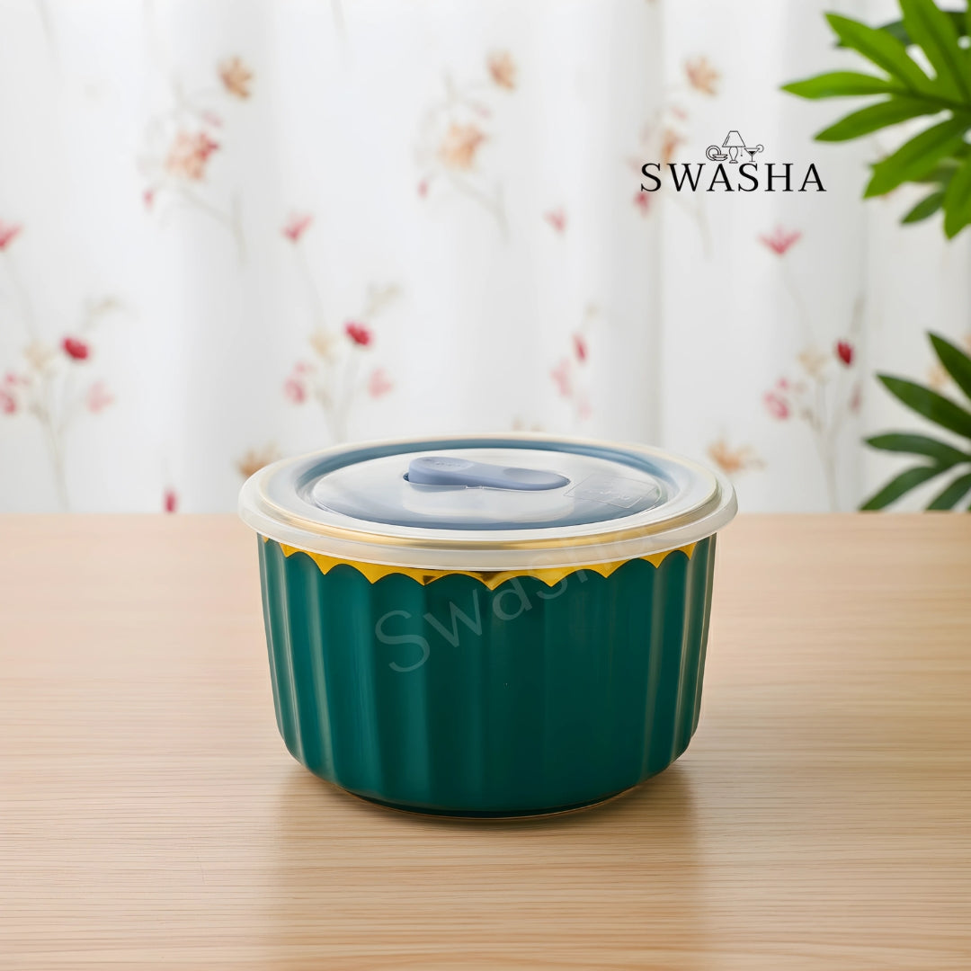 Ceramic Serving Bowls with Lid – Set of 3