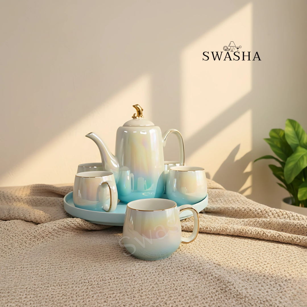 Swasha Holographic Revolving Tea Set
