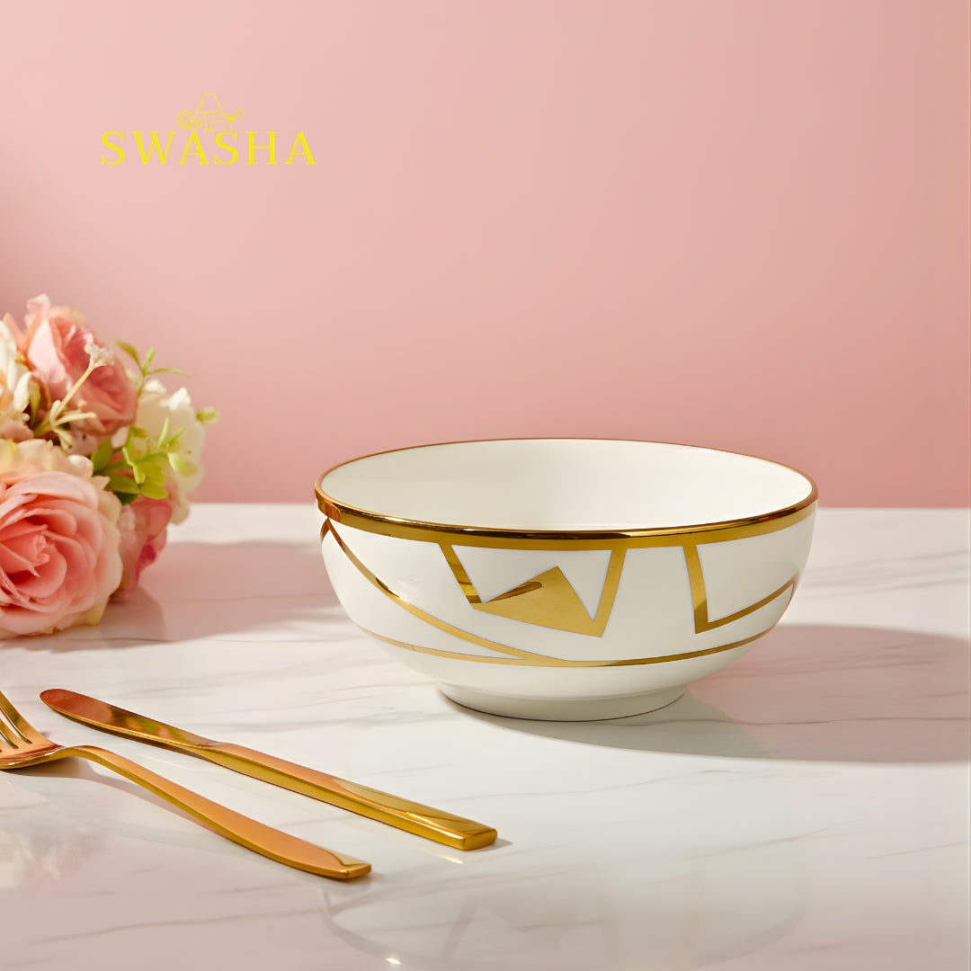 Luxury white gold porcelain dinnerware set