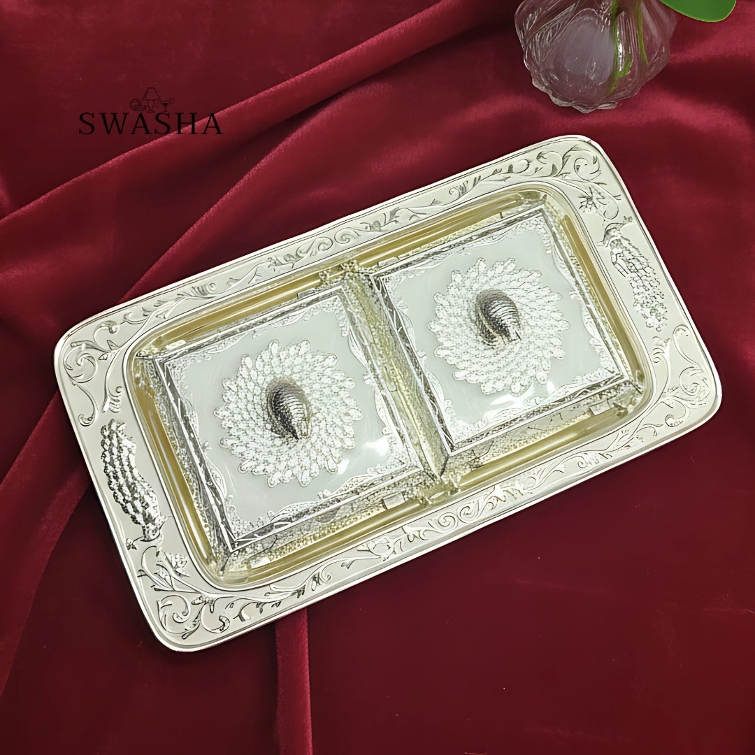 Peacock Design Dry Fruit Server