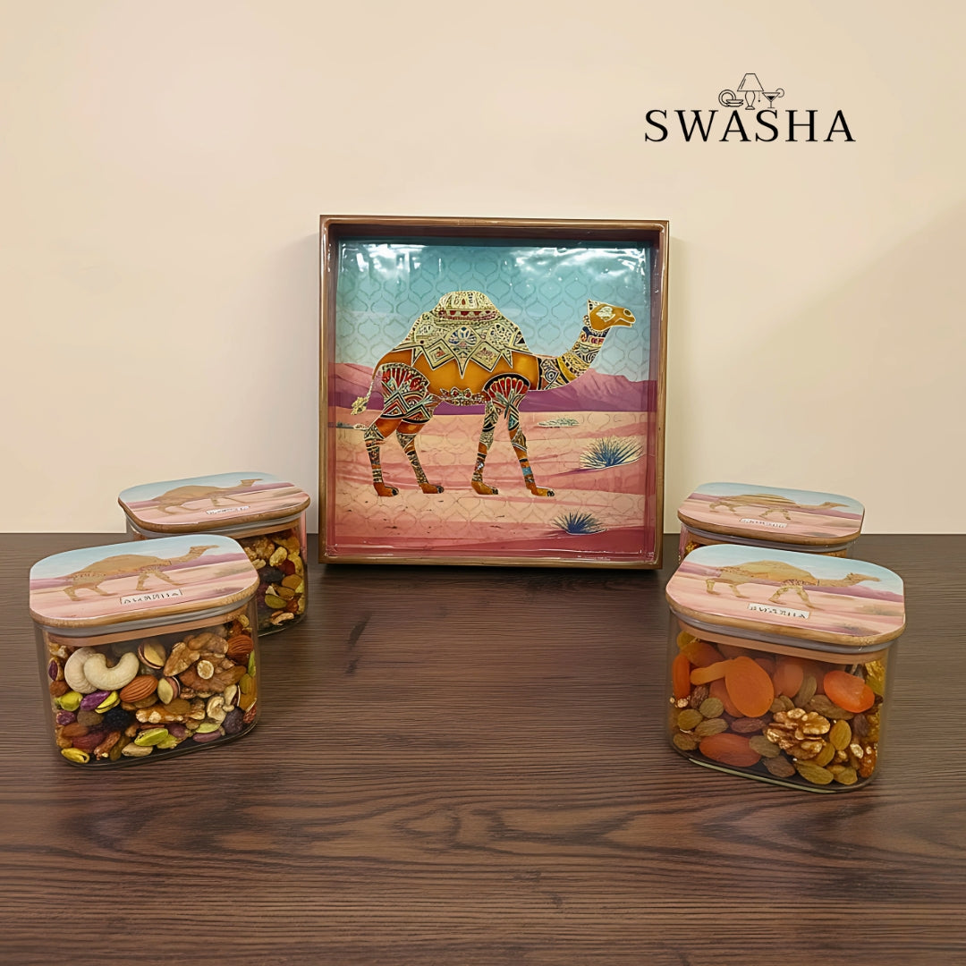 Designer Storage Jars with MDF Tray