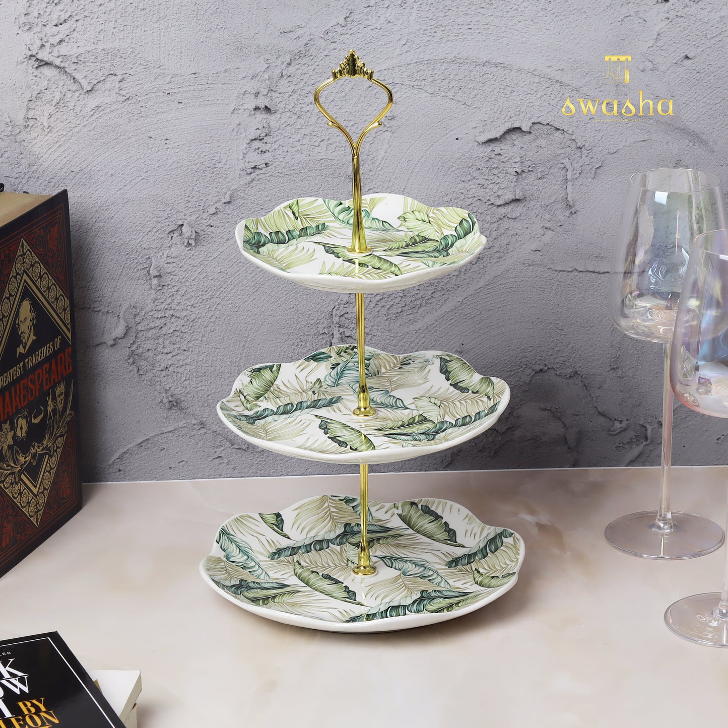Elevated ceramic dessert/cake stand - a stylish presentation for sweet treats