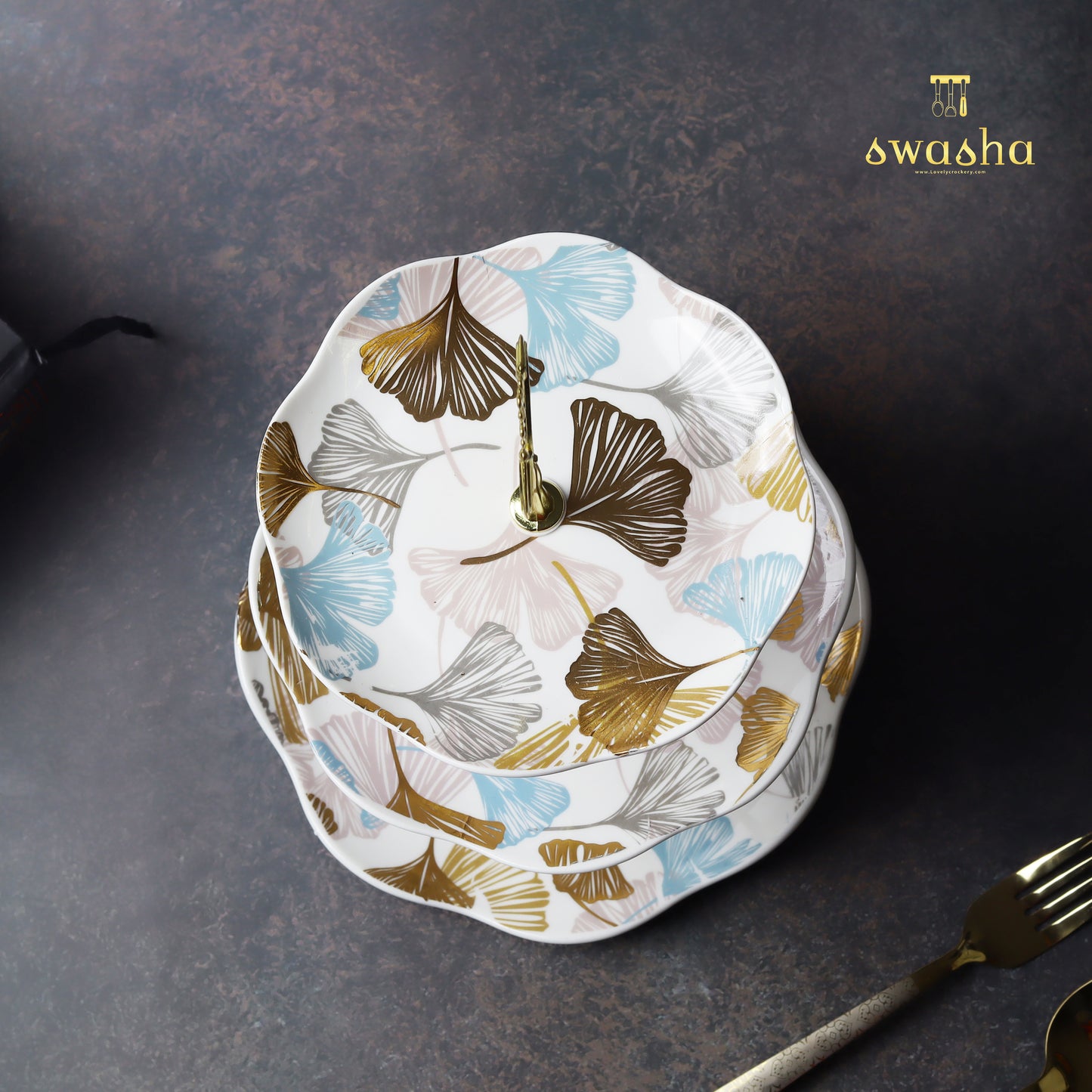 Elevated ceramic dessert/cake stand - a stylish presentation for sweet treats