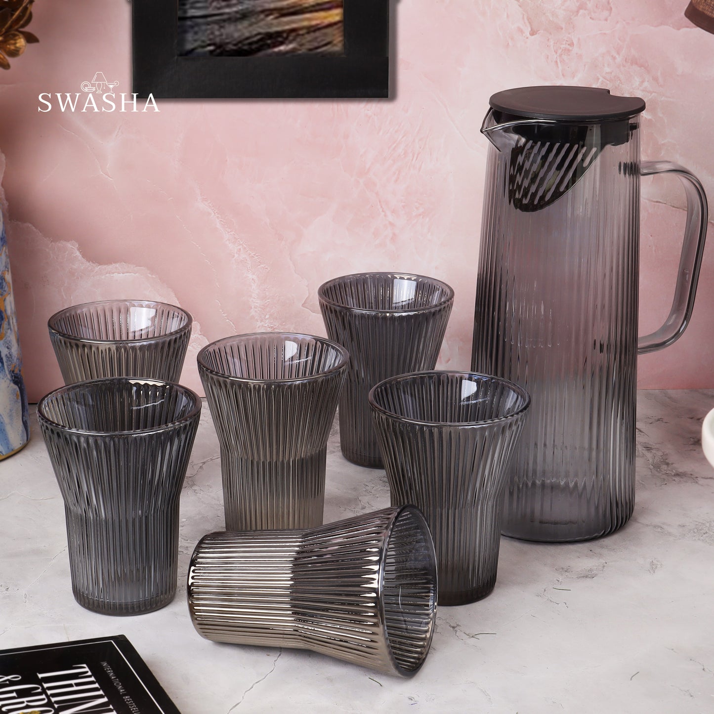 Stylish Jug Set by Swasha – 6 Glasses & 1 Jug