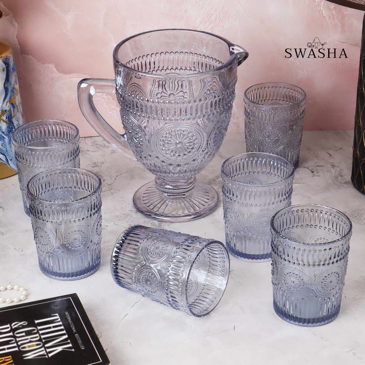 Jug Set by Swasha Home Decor - 6 Glasses & 1 Jug