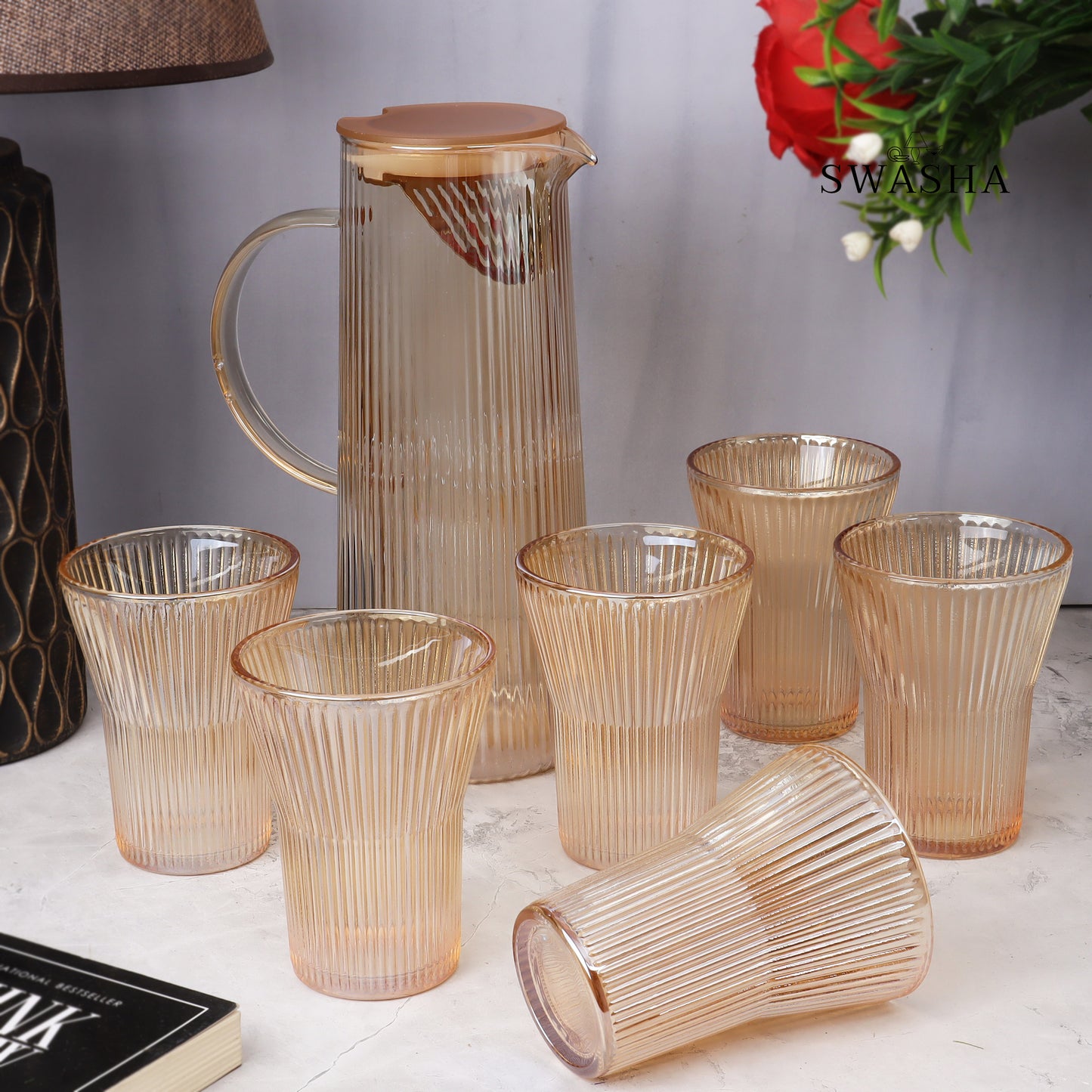 Jug Set by Swasha – 6 Glasses & 1 Jug