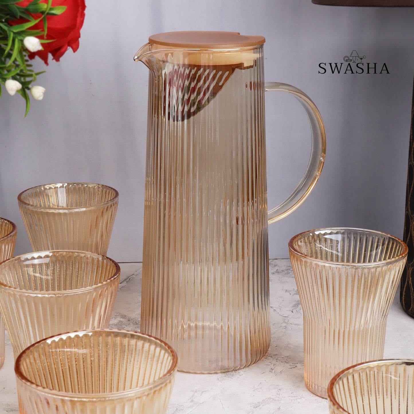 Jug Set by Swasha – 6 Glasses & 1 Jug