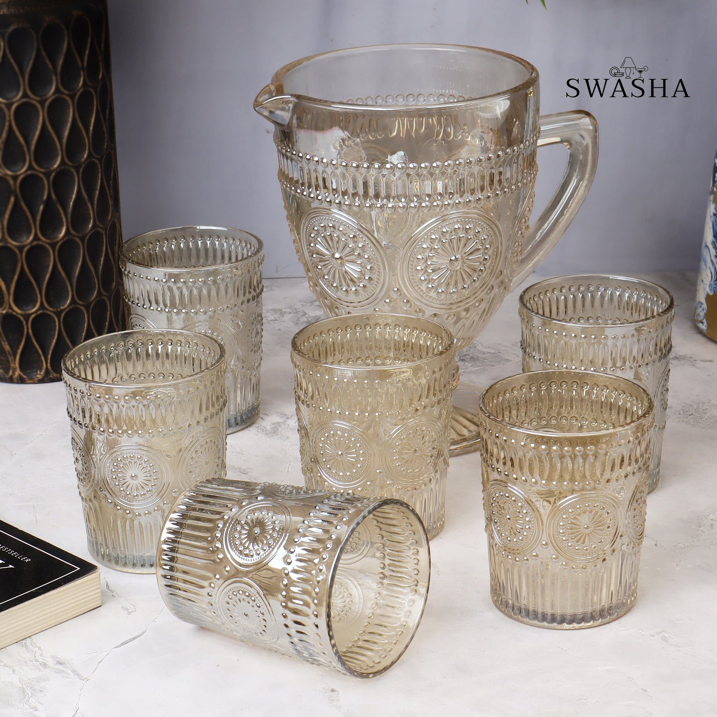 Jug Set by Swasha – 1 Jug & 6 Glasses