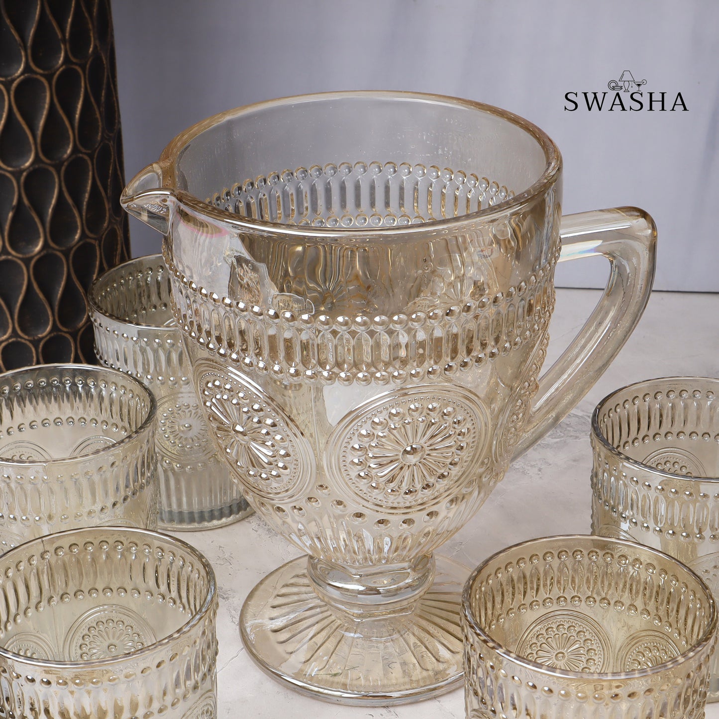 Jug Set by Swasha – 1 Jug & 6 Glasses