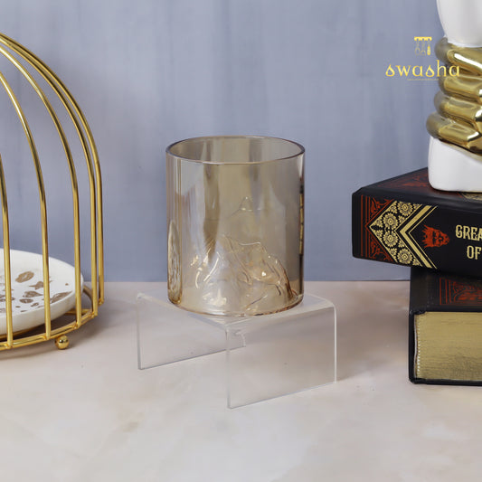 Swasha Set of 6 Mountain Whiskey Glasses Golden (250ml)