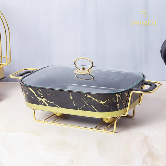 Ceramic food warmer hot pot with lid - keeps dishes piping hot for enjoyable meals