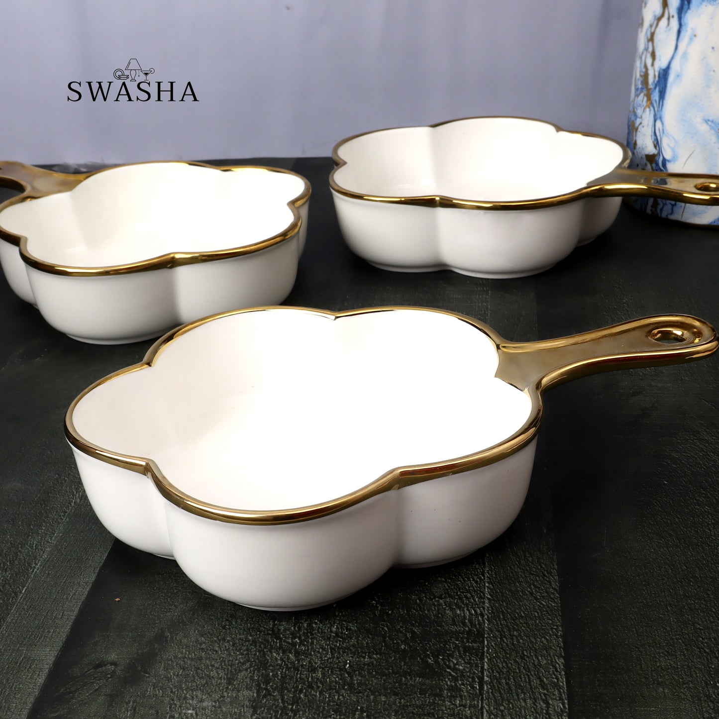 Single Handle Serving Platter - Set of 4
