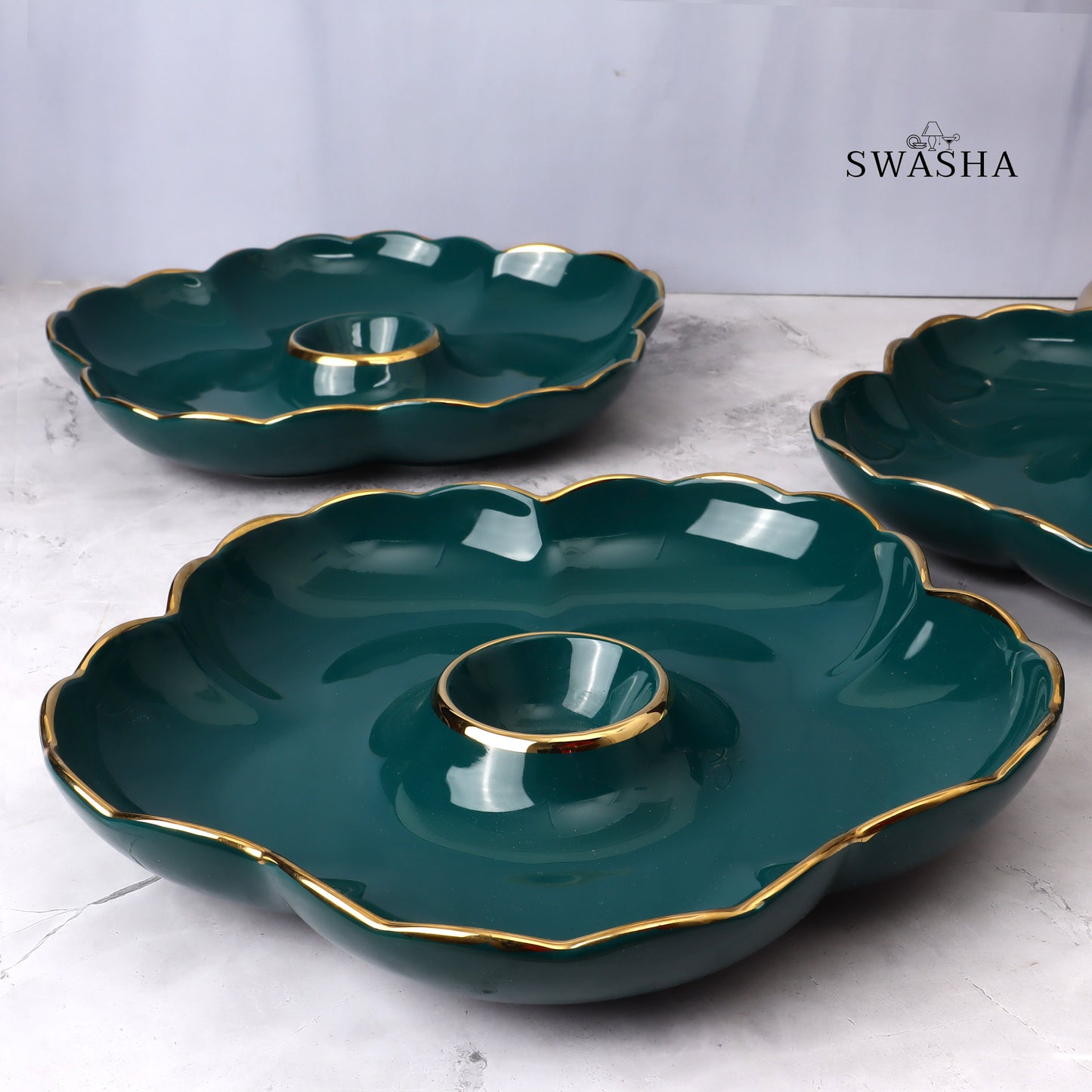 Swasha Daisy Serving Platter Set of 3