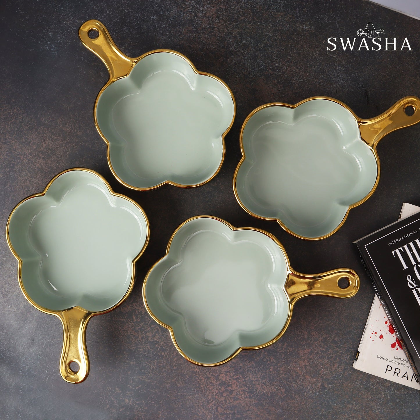 Single Handle Serving Platter - Set of 4