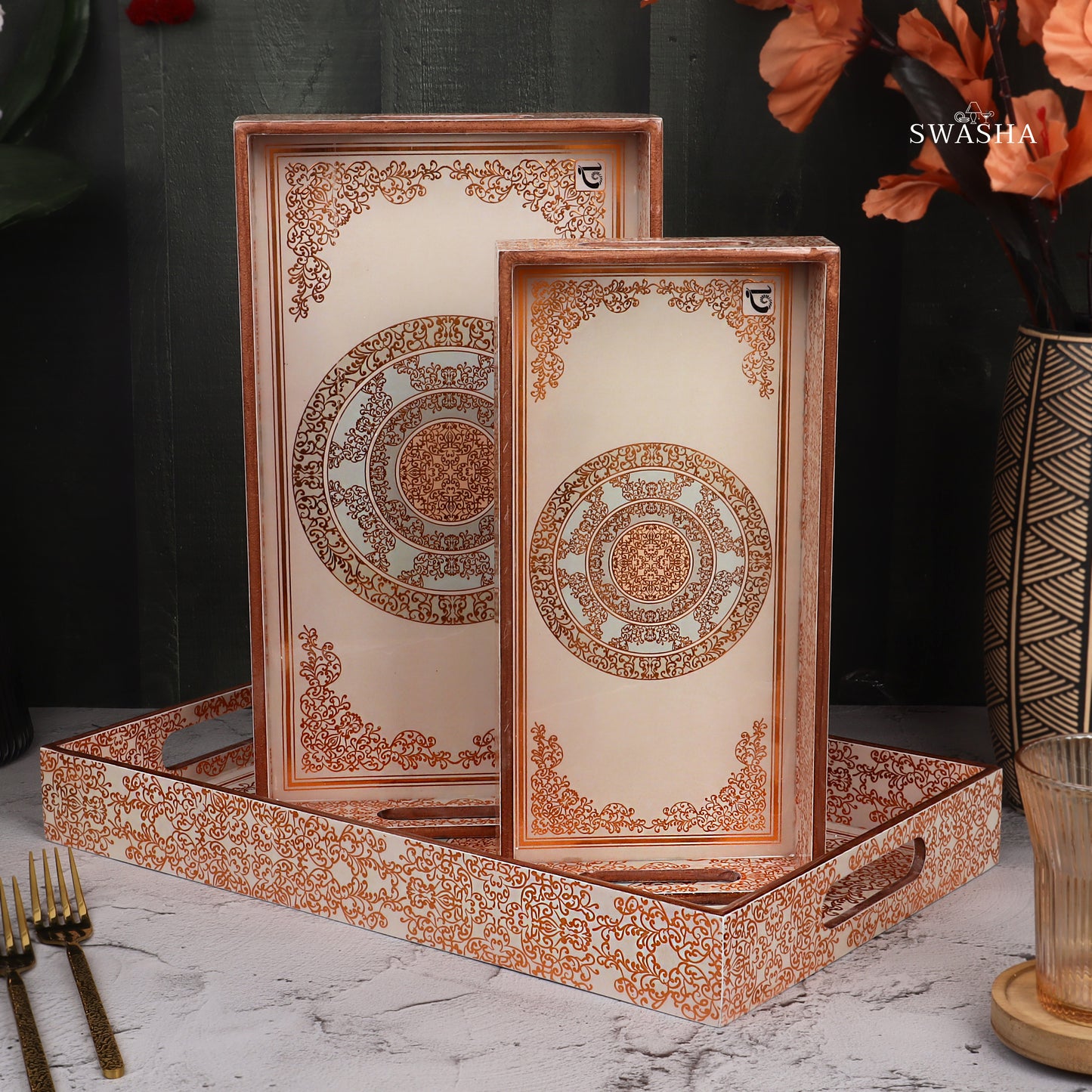 Digital Print Serving Trays Set of 3