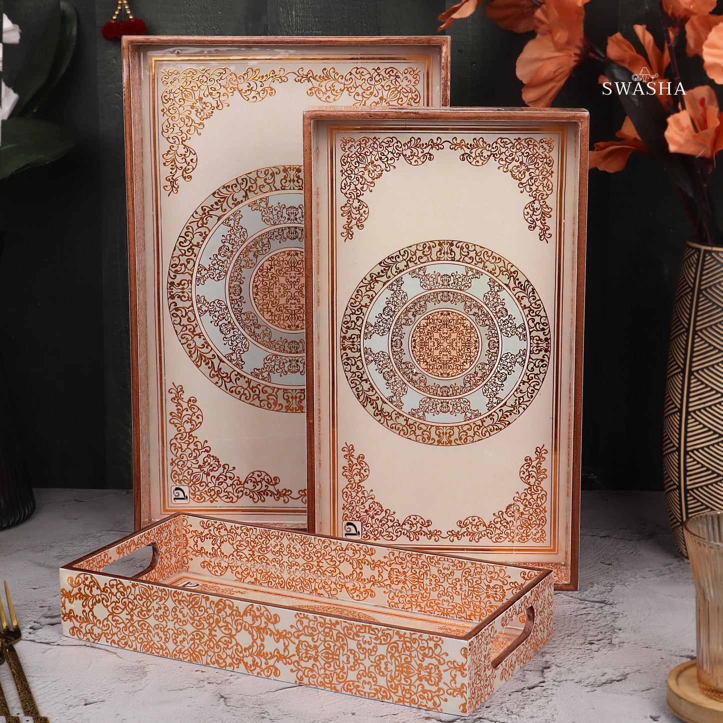 Digital Print Serving Trays Set of 3