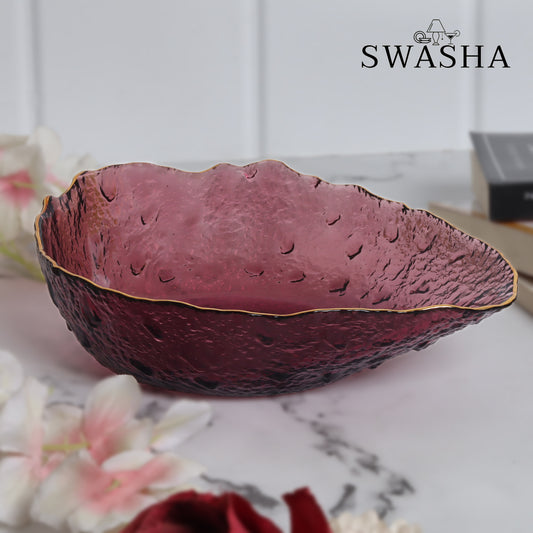 Elegant Design and Convenience in One: Glass Fruit Bowl (Set Of 2)