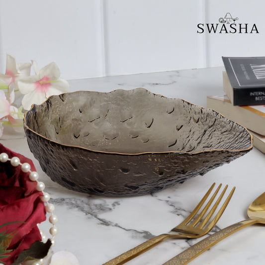 Elegant Design and Convenience in One: Glass Fruit Bowl (Set Of 2)