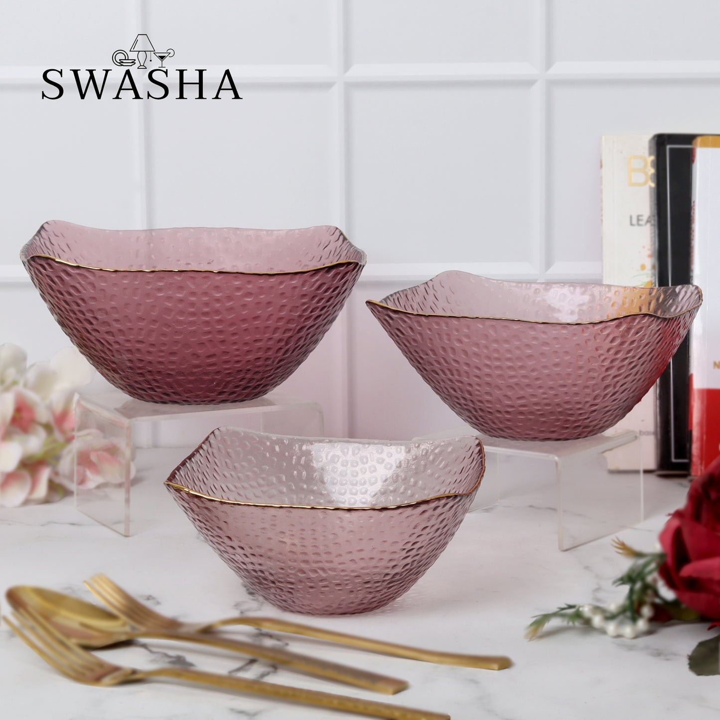Glass Fruit Bowl set of 3