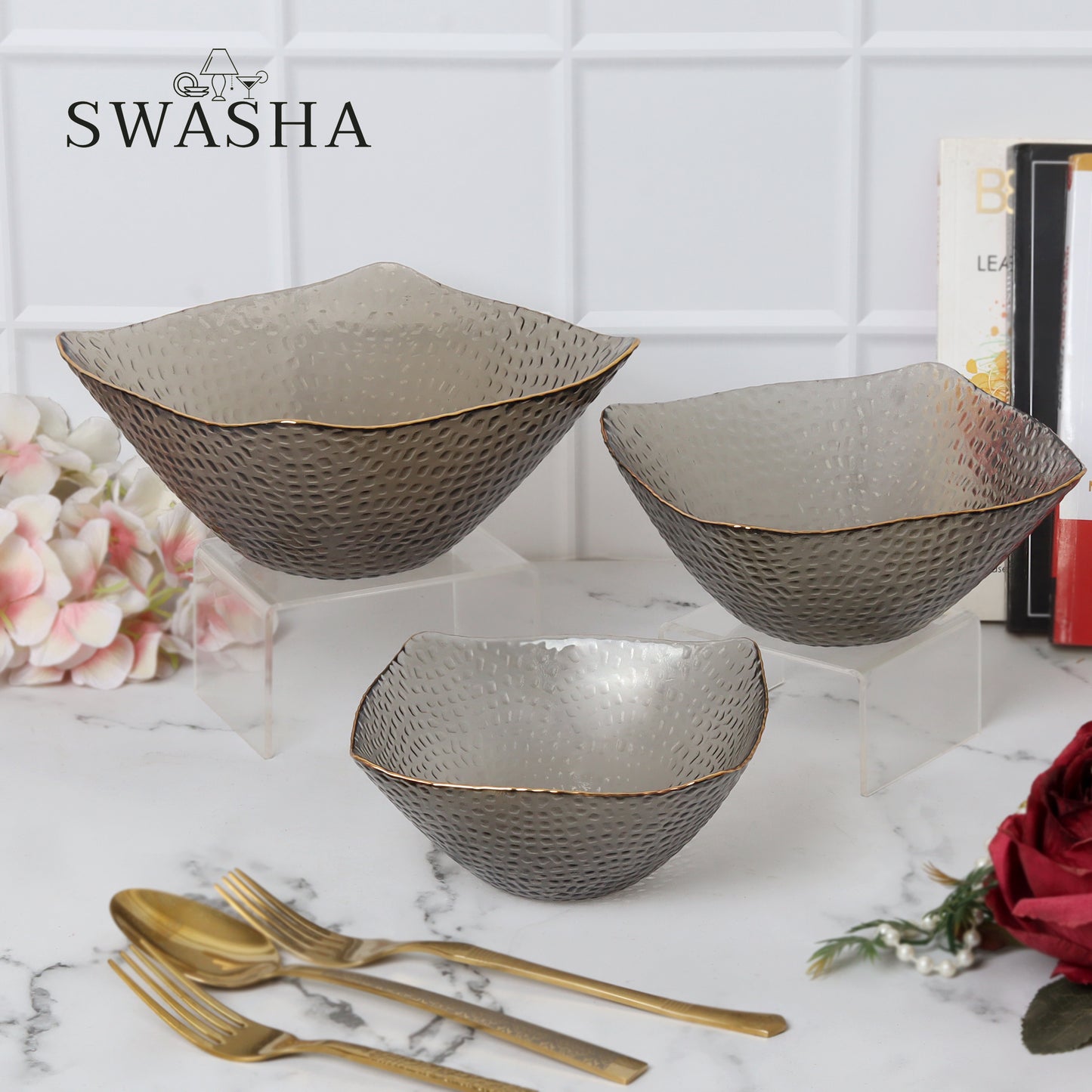 Glass Fruit Bowl set of 3