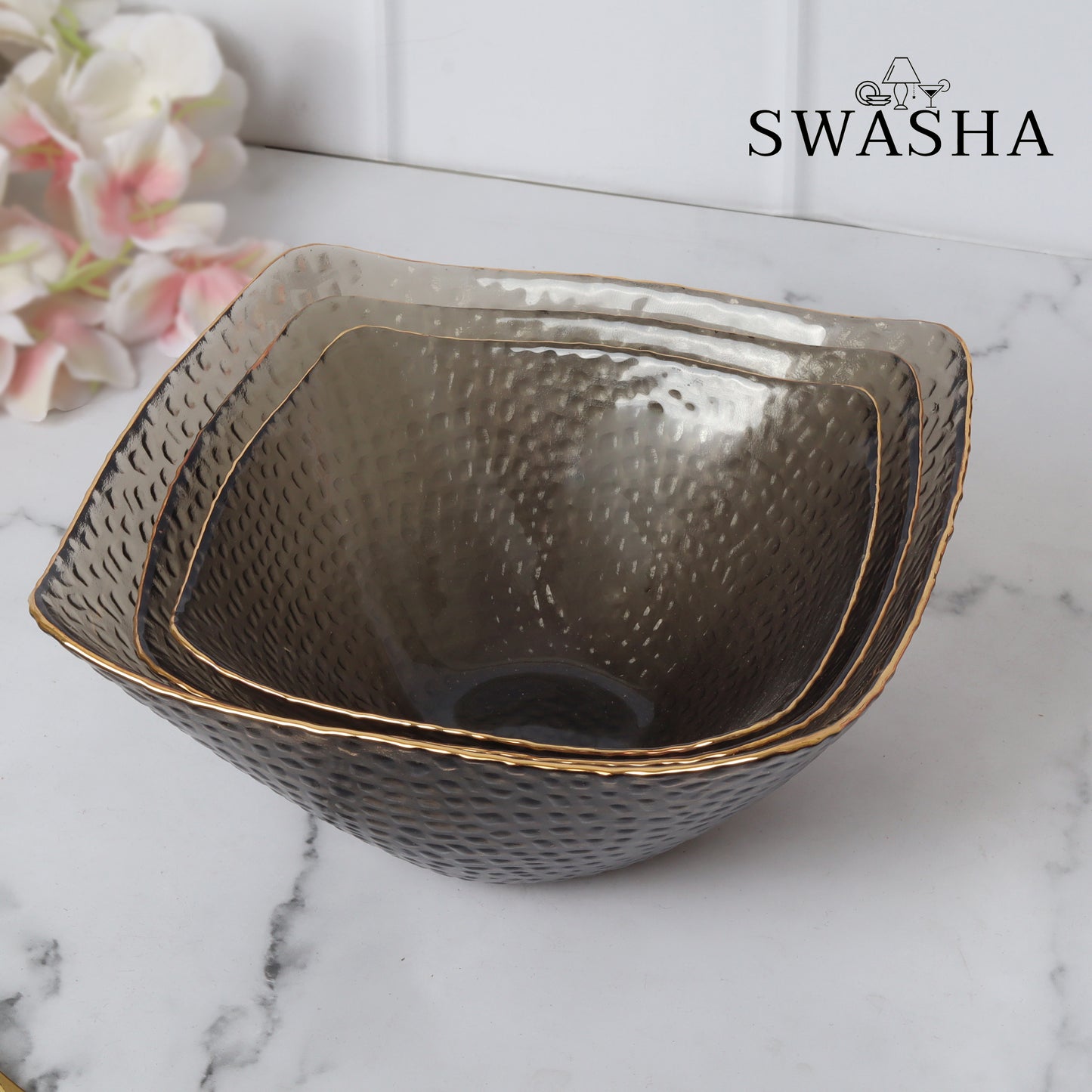 Glass Fruit Bowl set of 3