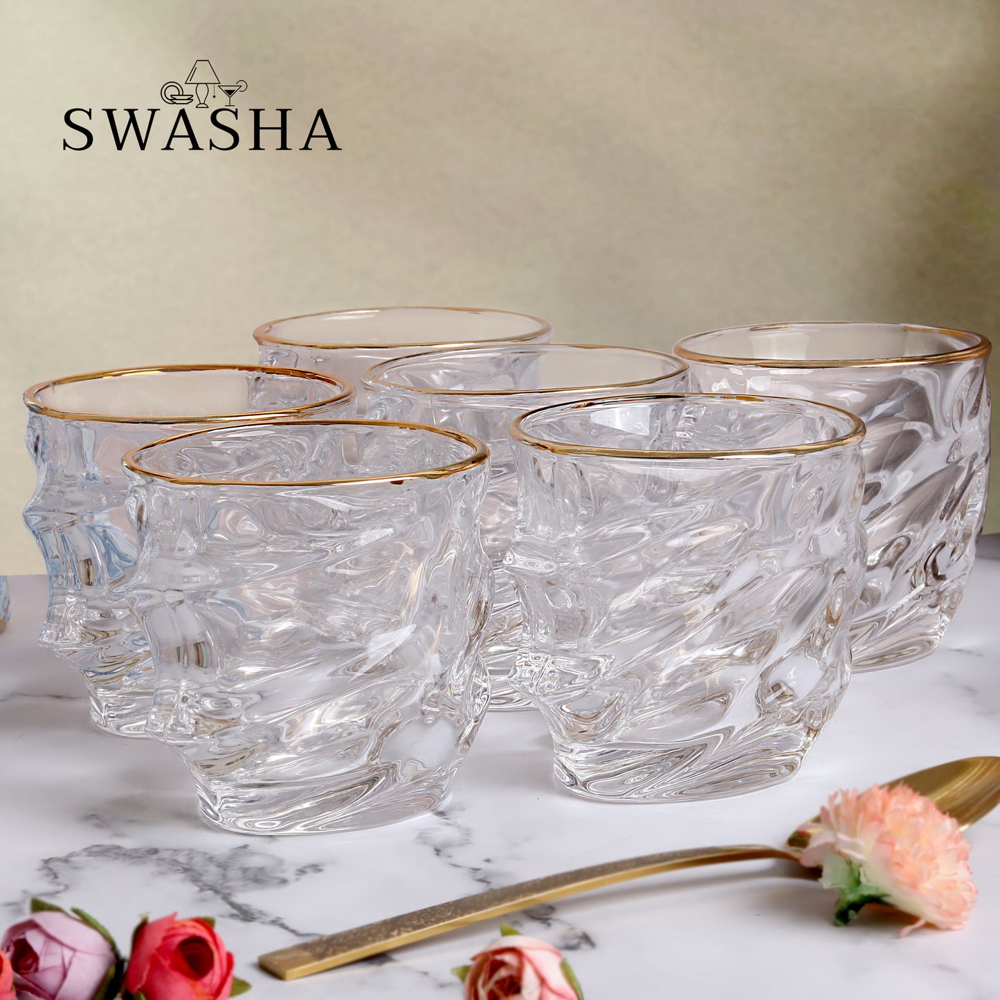 Set of 6 Juice, Water, Whiskey Glasses