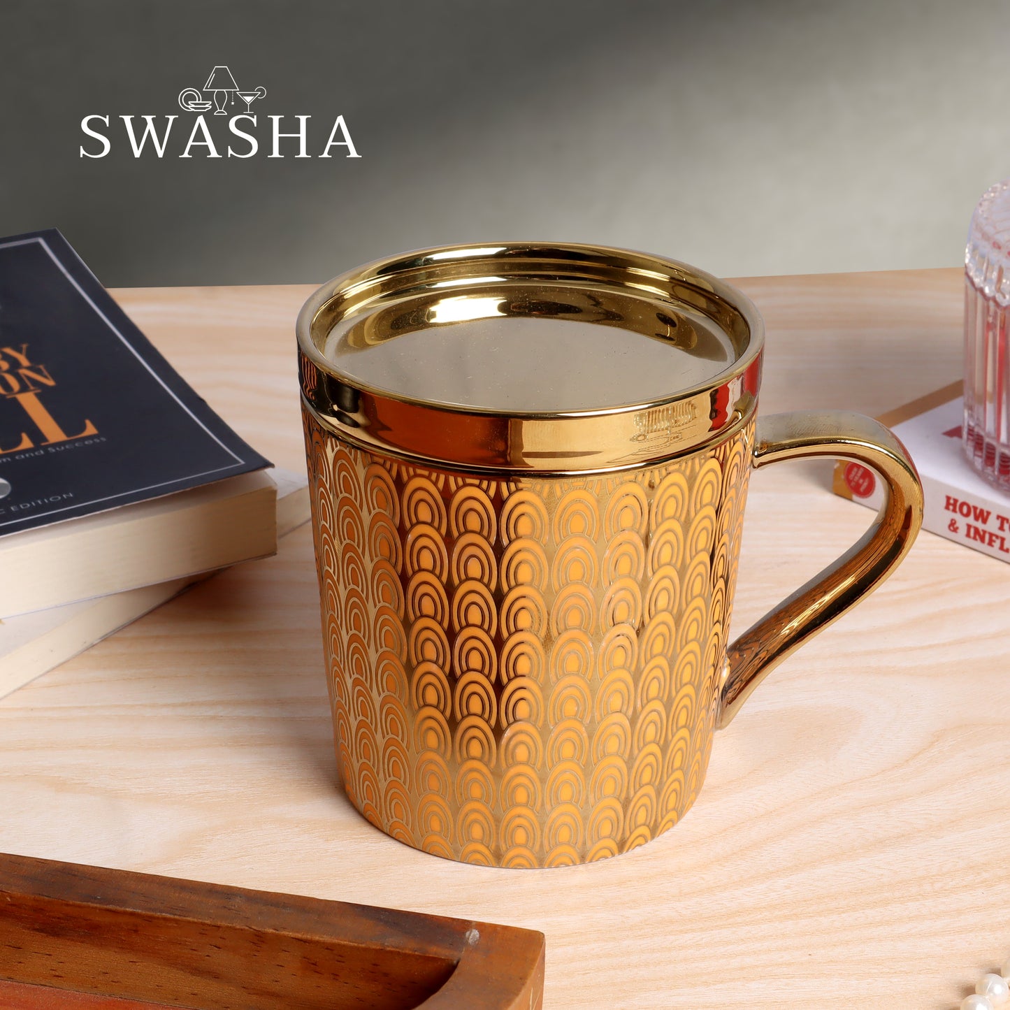 Ceramic Coffee Mug with Lid
