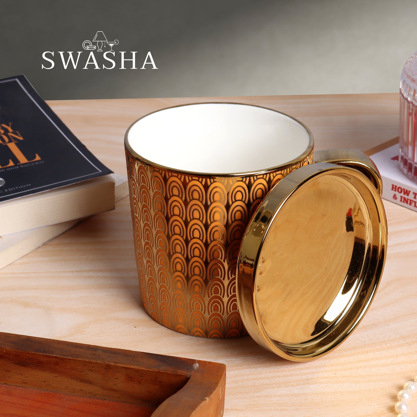 Ceramic Coffee Mug with Lid