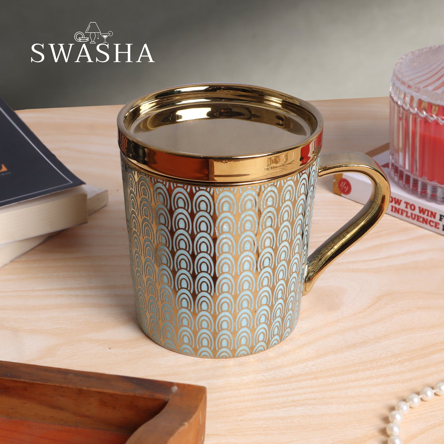 Ceramic Coffee Mug with Lid