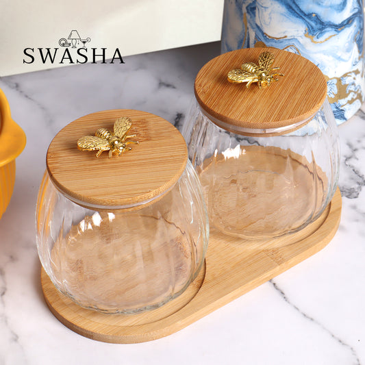 Round Airtight Jar Set of 2