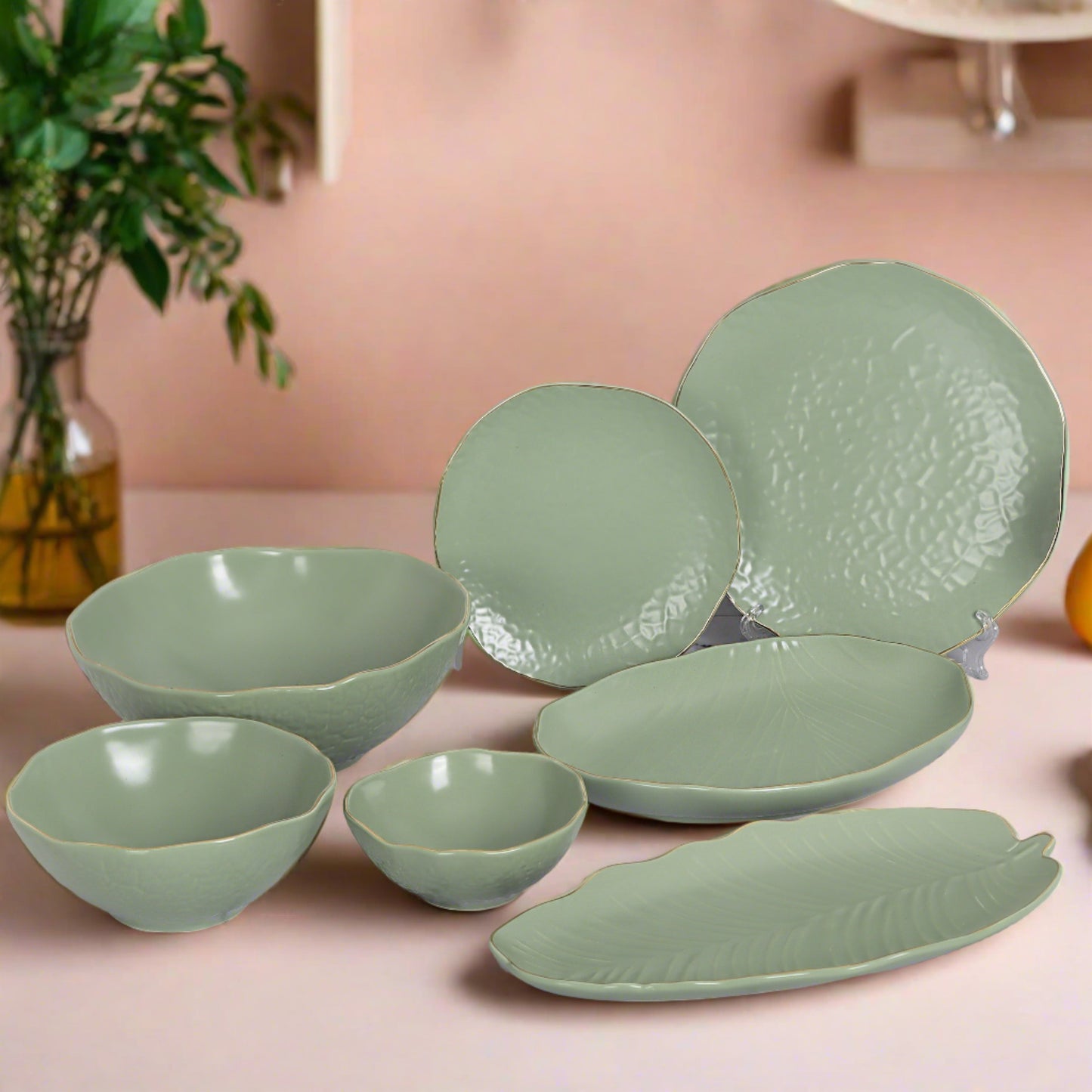 Ceramic snacks set or platter - elegantly crafted for delightful serving experiences