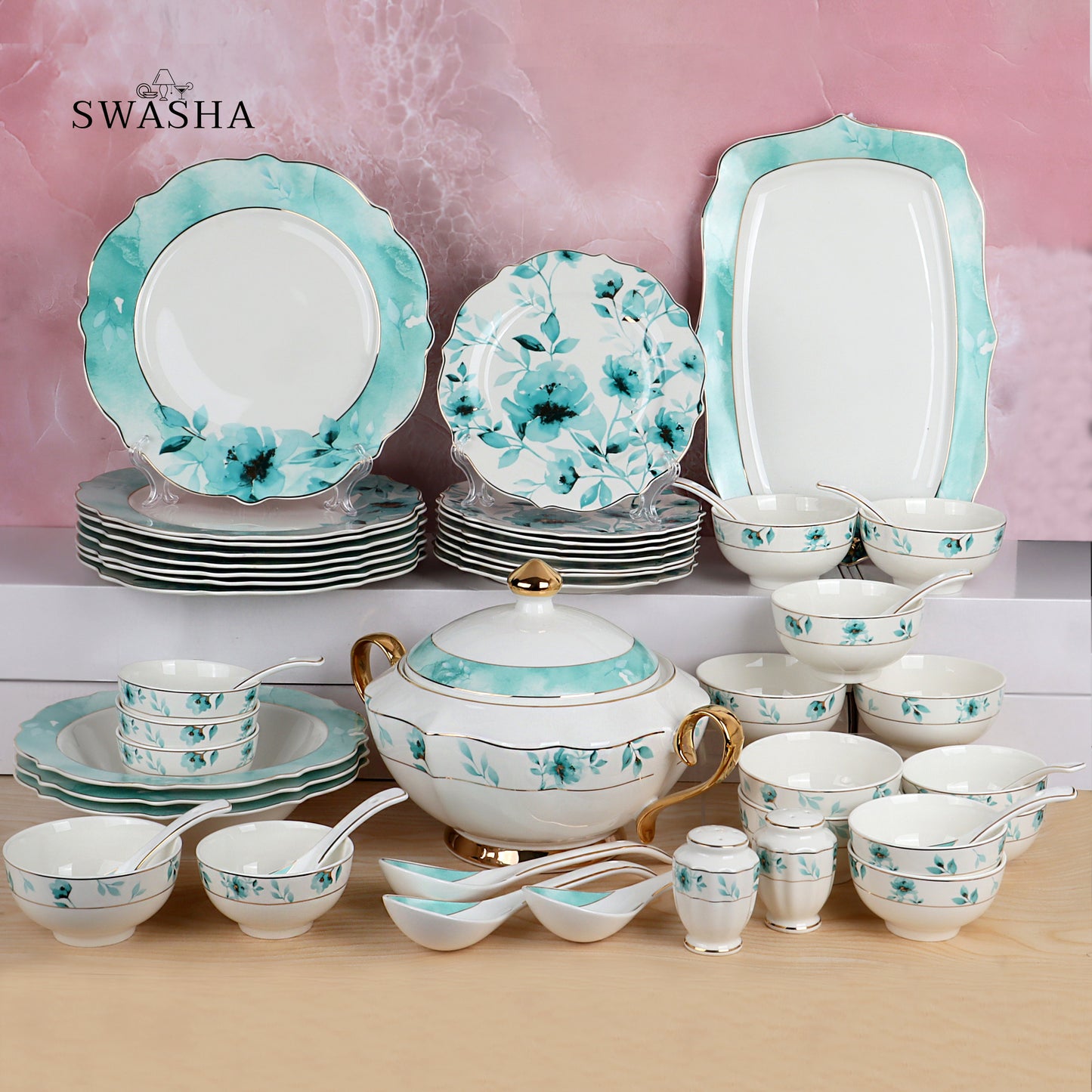 Swasha 51-Piece Dinner Set