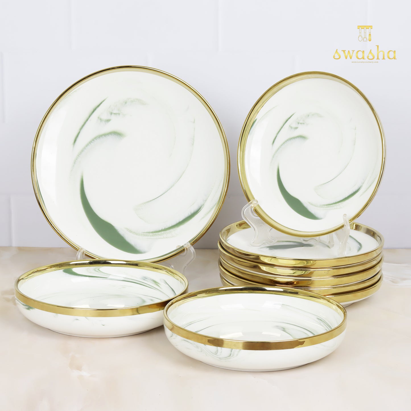 Personalized 9-piece ceramic dinner set - elevate dining with your unique touch