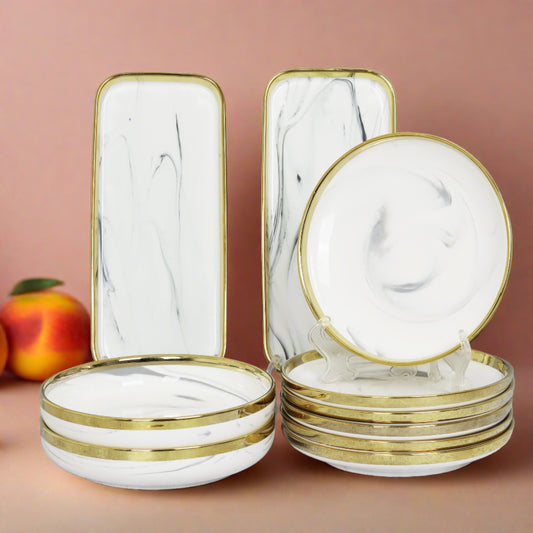Personalized 10-piece ceramic dinner set - elevate dining with your unique touch
