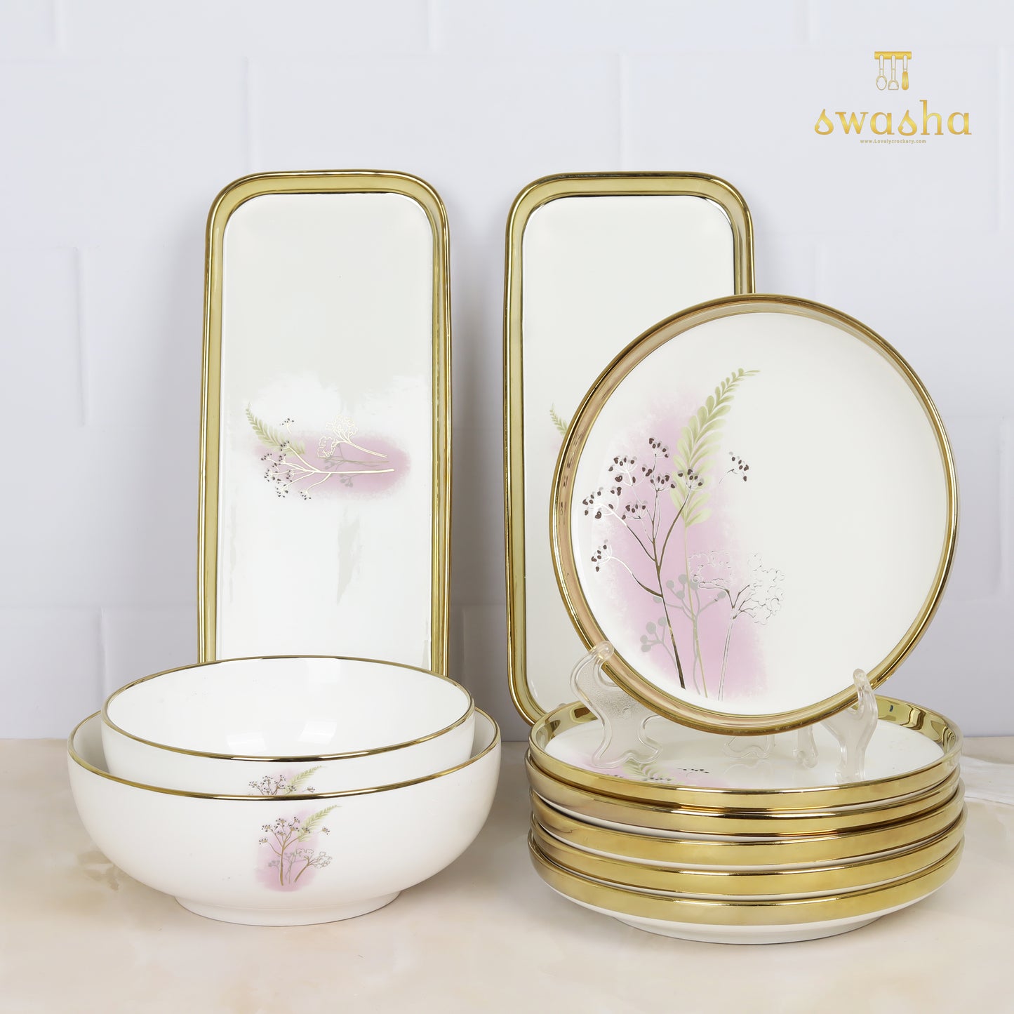 Personalized 10-piece ceramic dinner set - elevate dining with your unique touch
