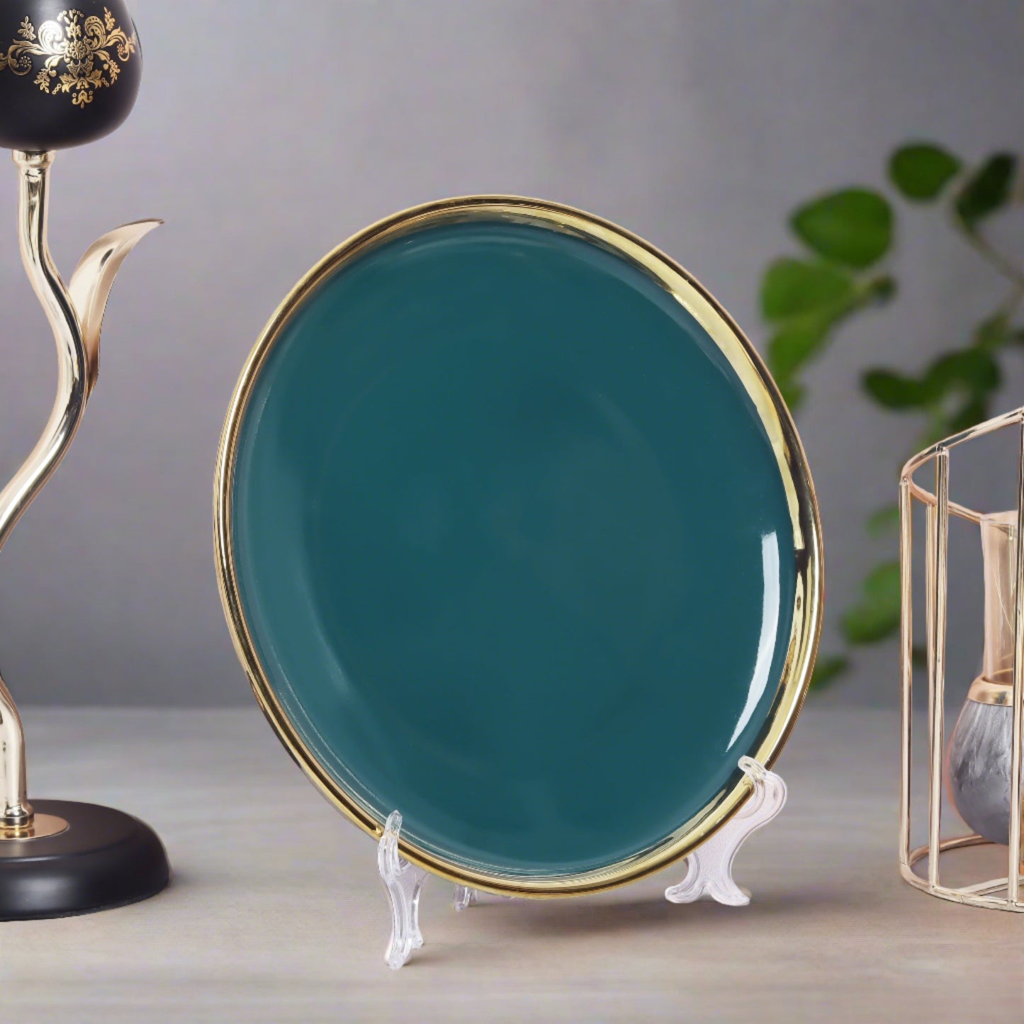 Classic ceramic dinner plate in pristine white - perfect for elegant dining settings